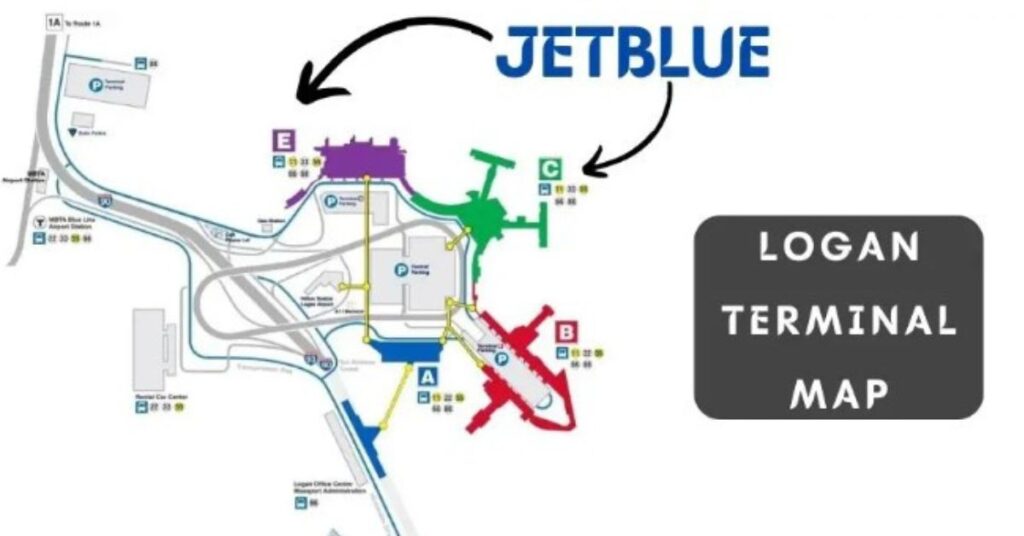 JetBlue Terminal Boston Map